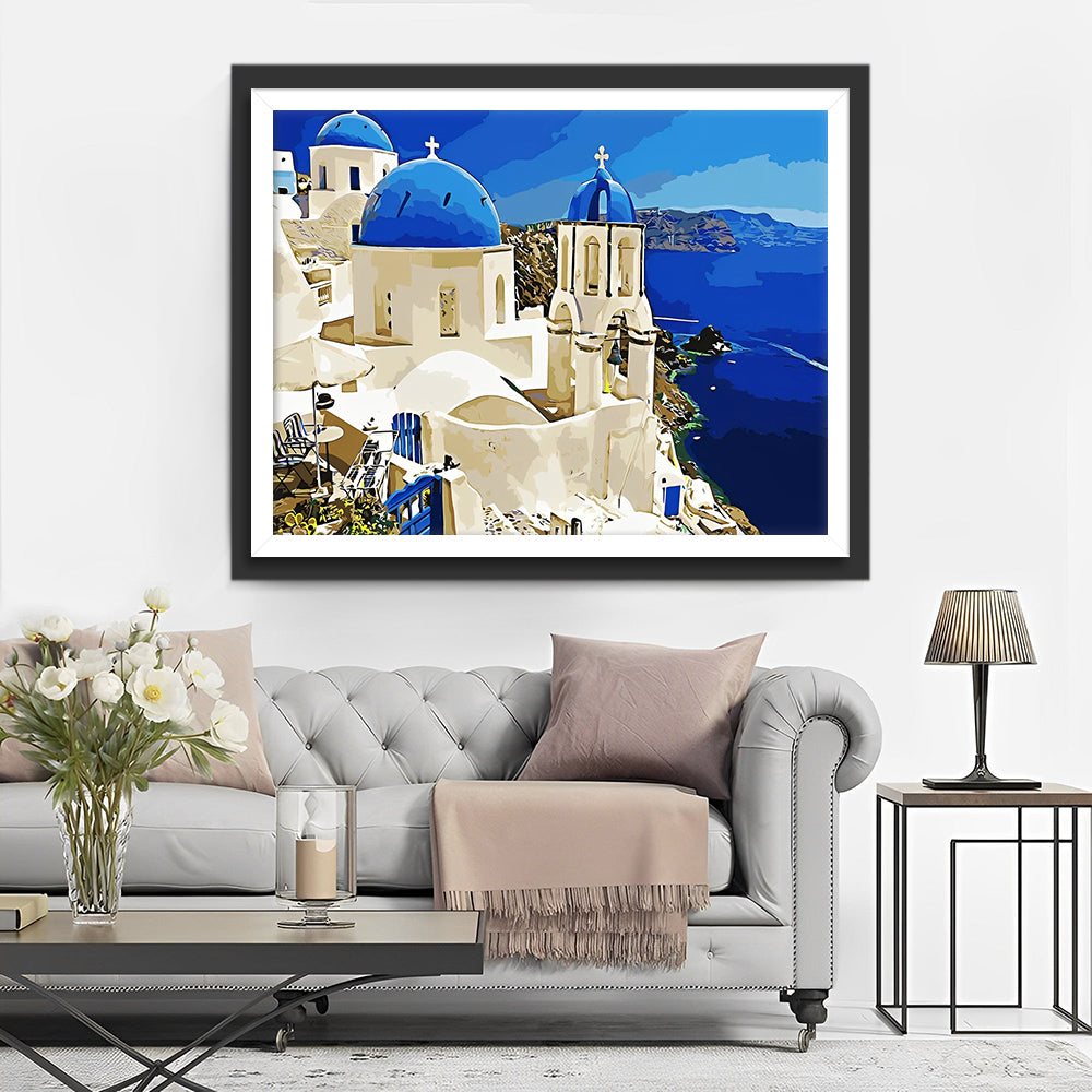 Eilandstad bij de Zee Diamond Painting