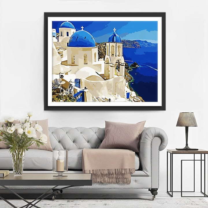 Eilandstad bij de Zee Diamond Painting