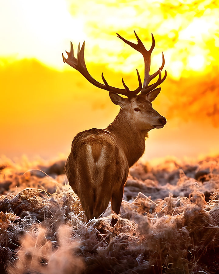 Eland bij Zonsondergang Diamond Painting