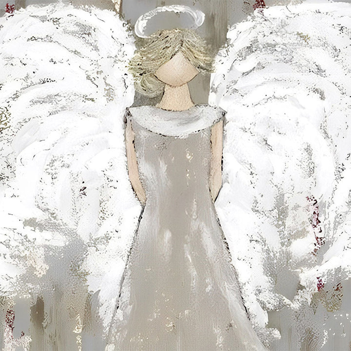 Engel Meisje met Witte Vleugels Diamond Painting
