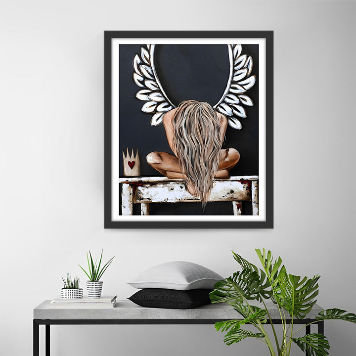 Engel met Gebroken Vleugels Diamond Painting