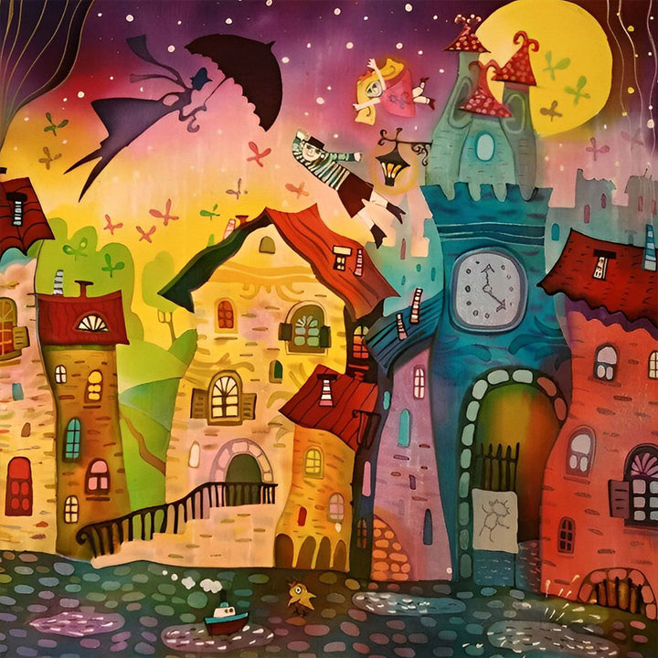 Fantasie Cartoon Kasteel Diamond Painting