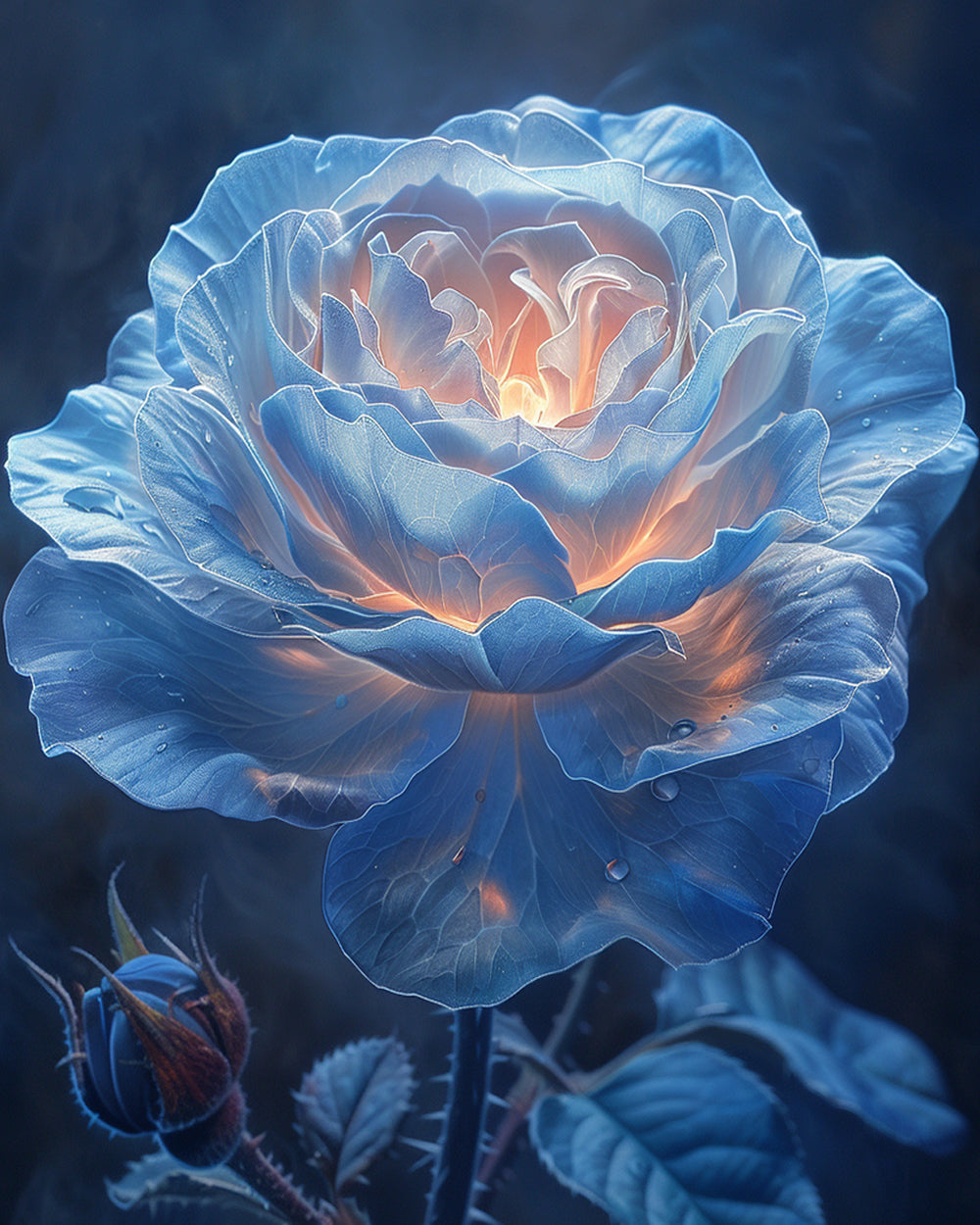 Fantasie Witte Roos Diamond Painting