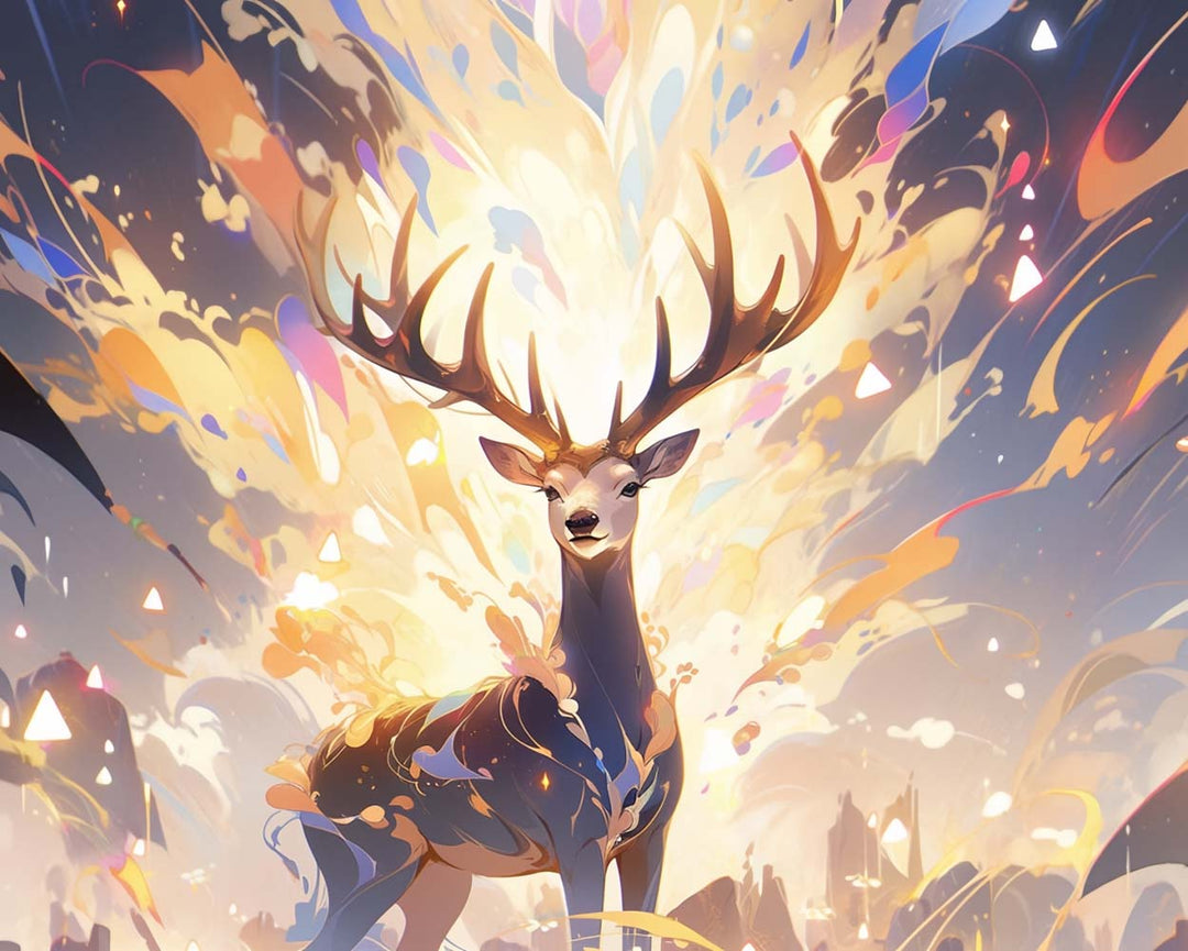 Fantasy Gloeiend Hert Diamond Painting