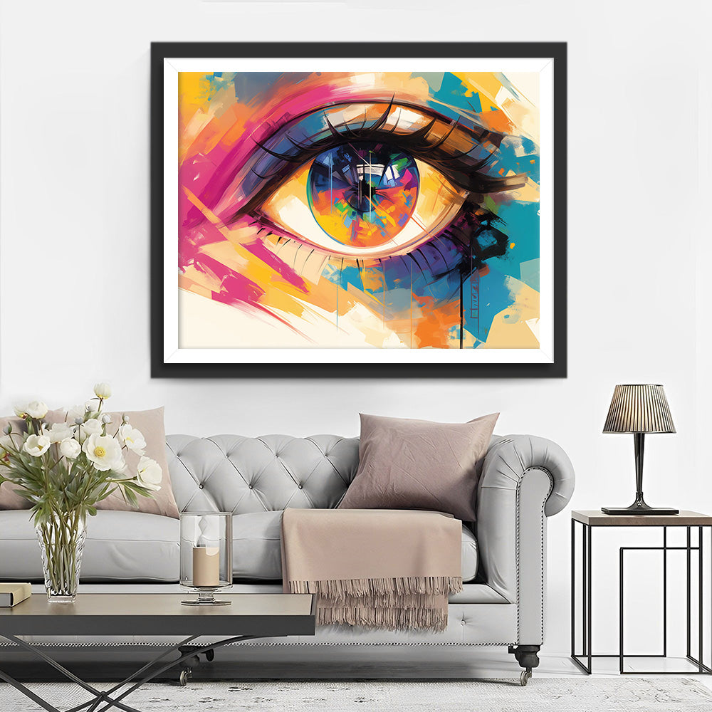 Felle Gekleurde Oog Diamond Painting