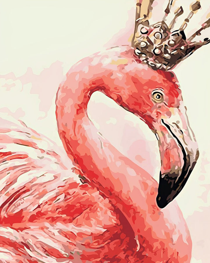 Flamingo met Kroon Diamond Painting