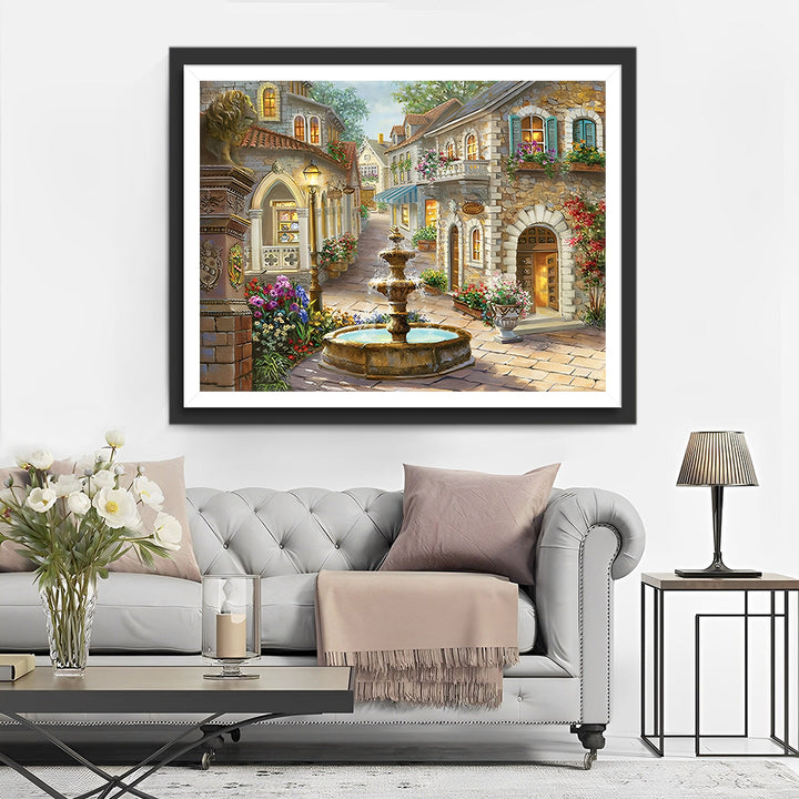 Fontein op de Straat Diamond Painting