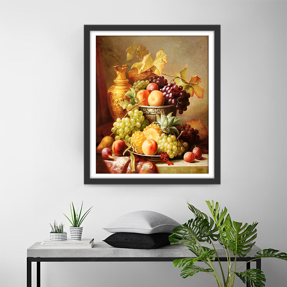 Fruit en Metalen Bakje Diamond Painting