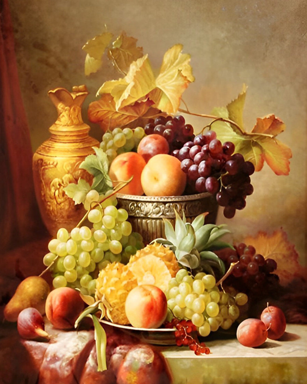 Fruit en Metalen Bakje Diamond Painting