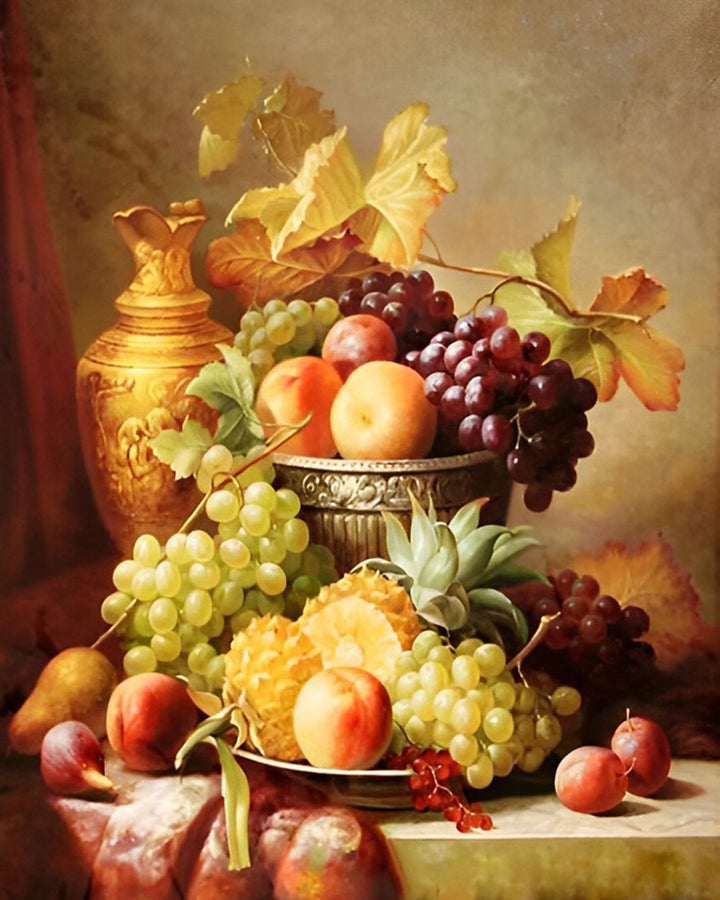 Fruit en Metalen Bakje Diamond Painting