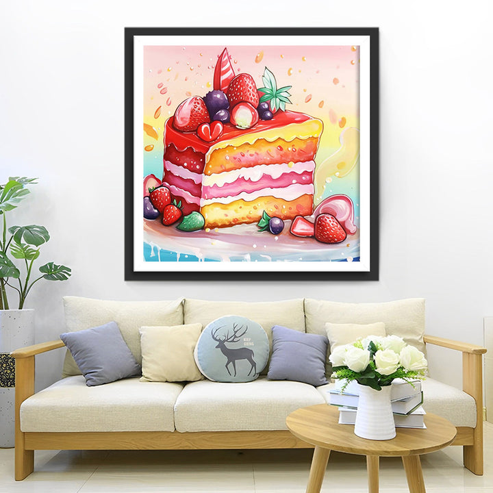 Fruittaart met Lagen Diamond Painting