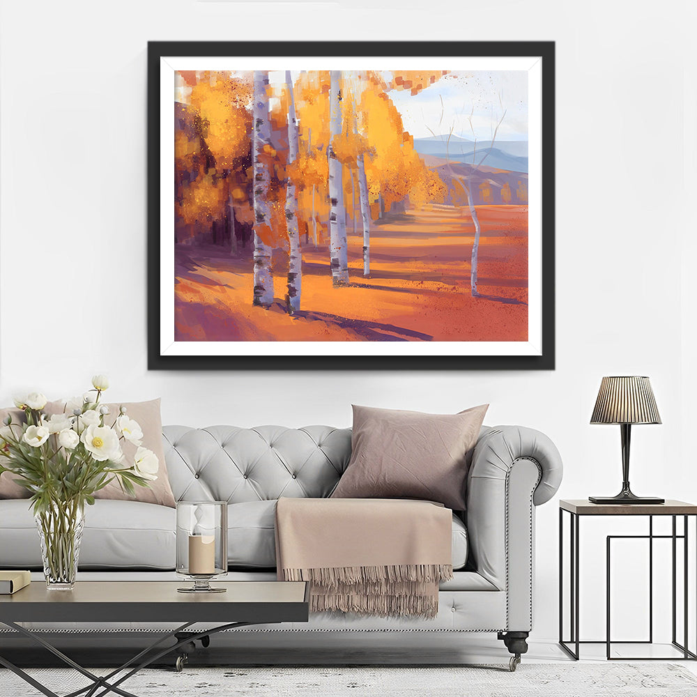 Gele Herfst Bomen Diamond Painting