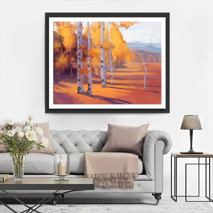 Gele Herfst Bomen Diamond Painting