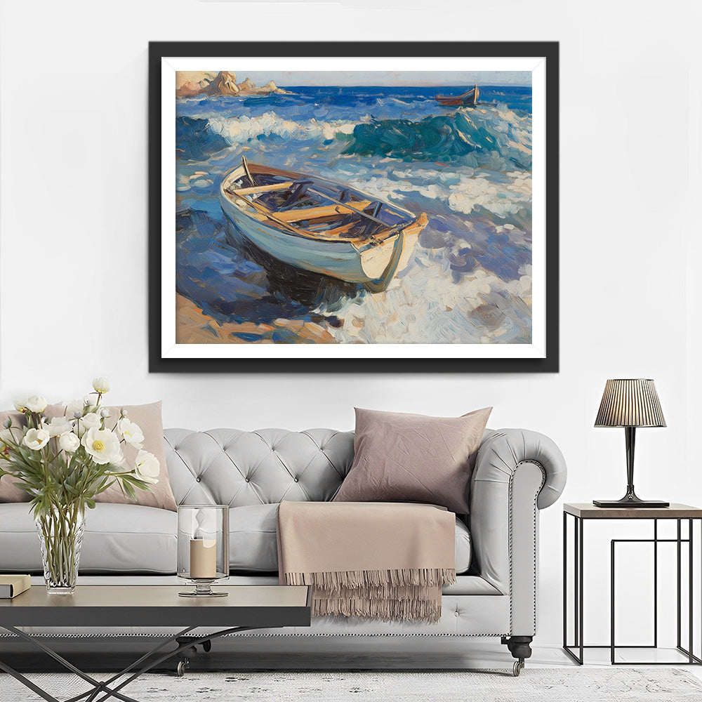Gestrand Schip Diamond Painting