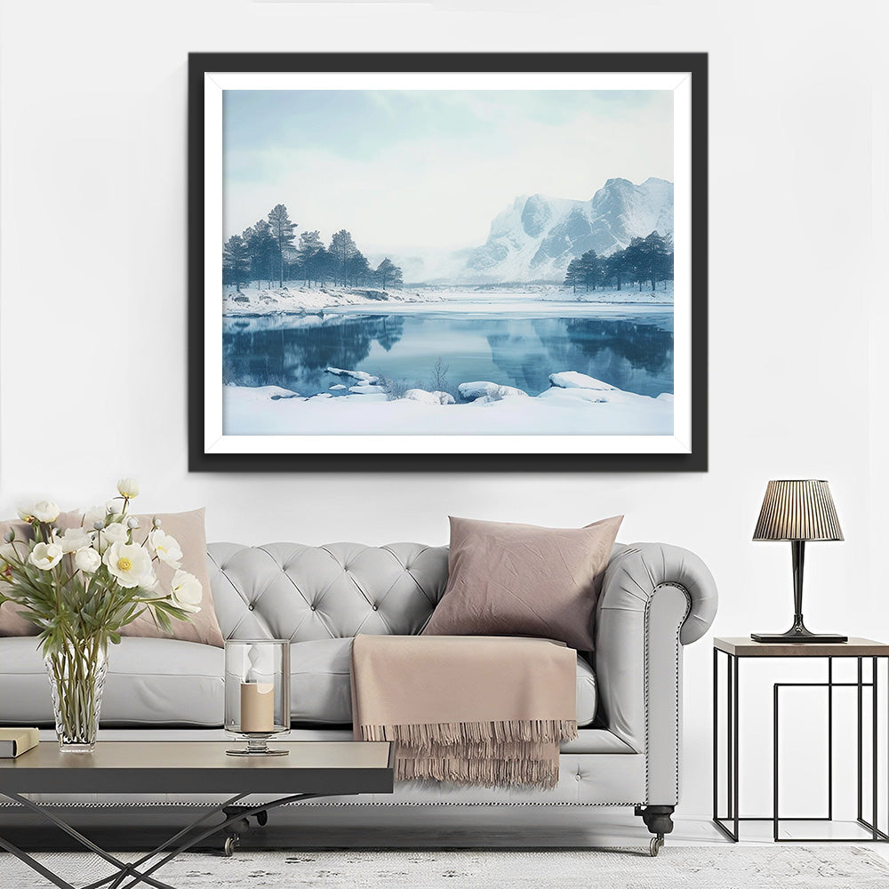 Gletsjer en Meer Diamond Painting