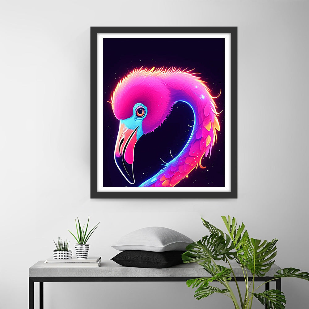Gloeiende Flamingo Diamond Painting