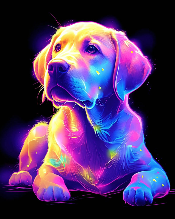 Gloeiende Labrador Diamond Painting