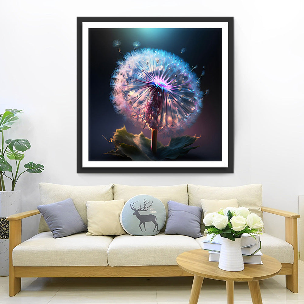 Gloeiende Paardenbloem Diamond Painting