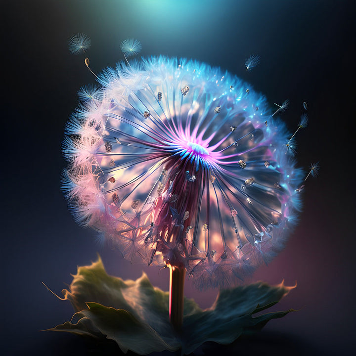 Gloeiende Paardenbloem Diamond Painting