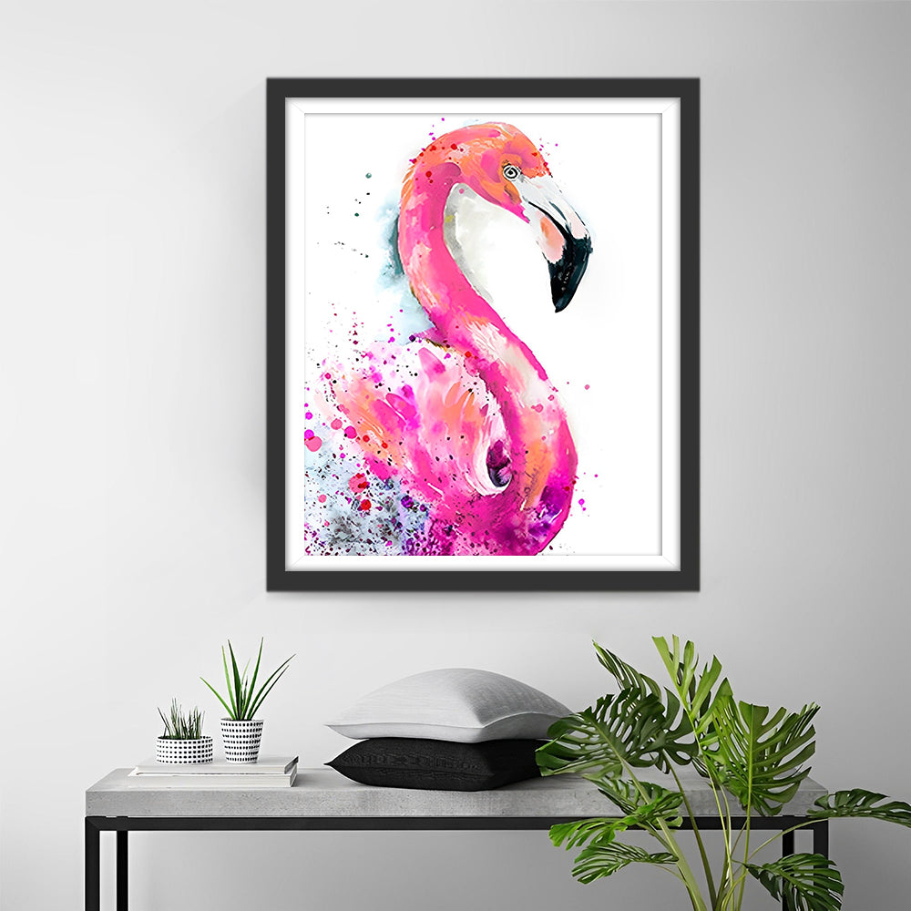 Glunderende Roze Flamingo Diamond Painting