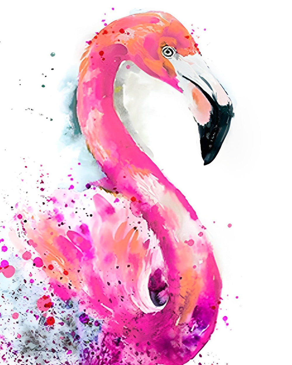 Glunderende Roze Flamingo Diamond Painting