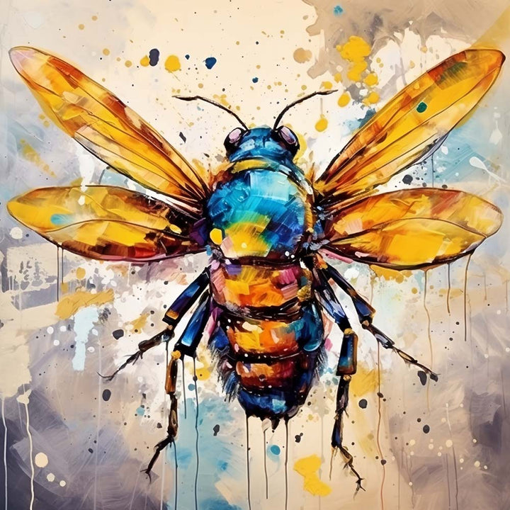 Gouden Gevleugelde Bij Diamond Painting