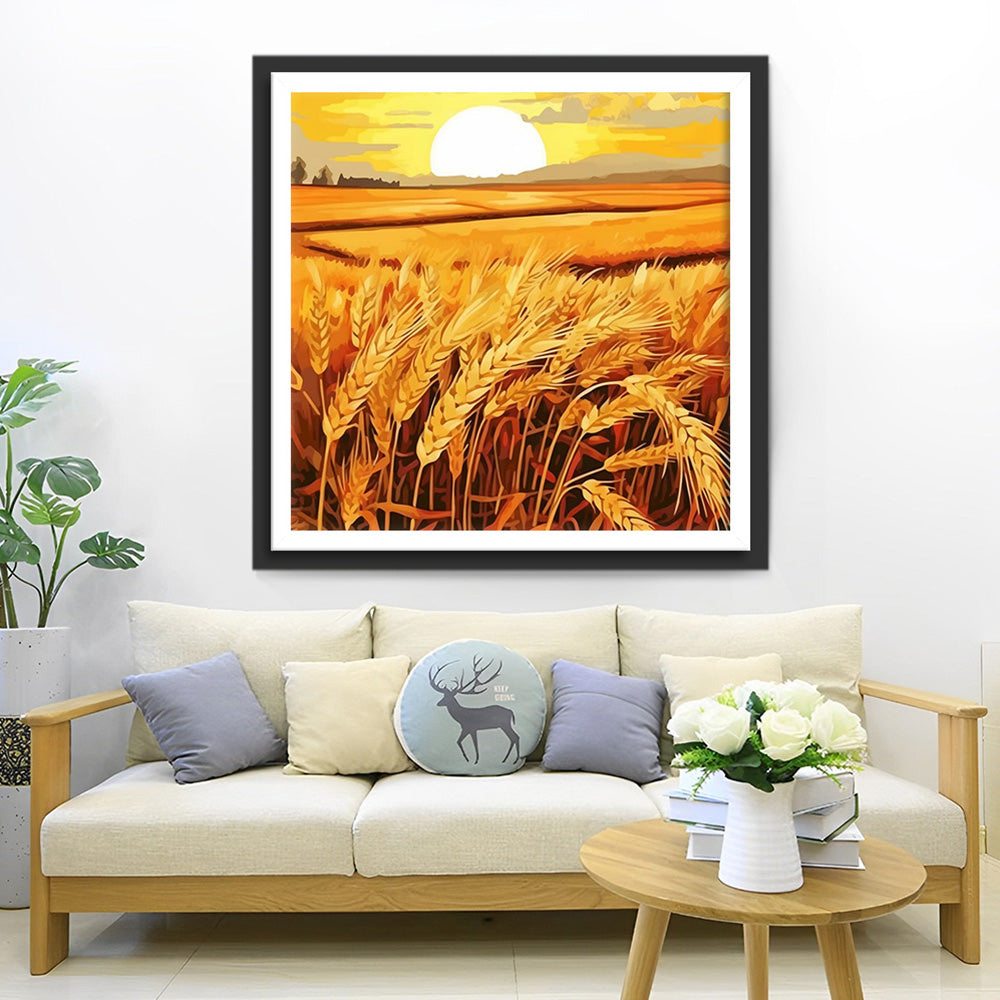 Gouden Rijstvelden Diamond Painting