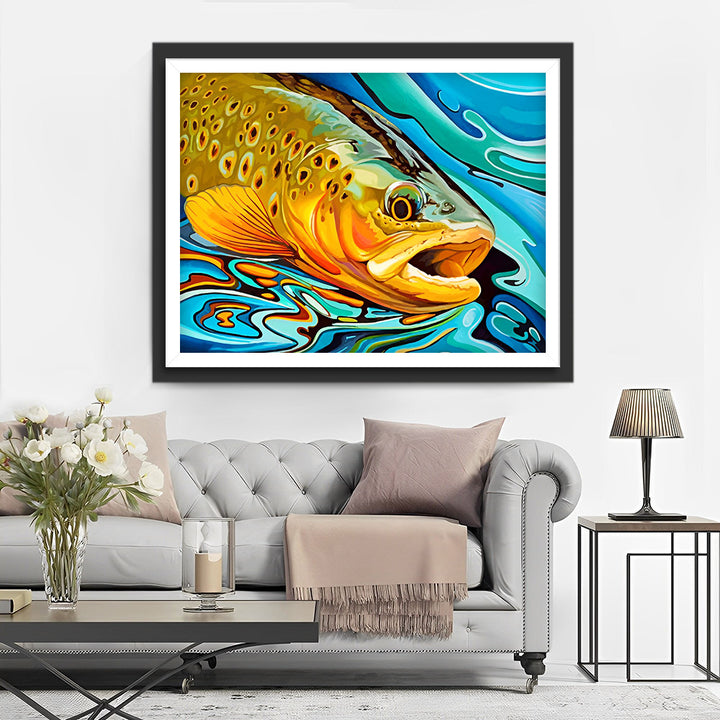 Gouden Vis Diamond Painting