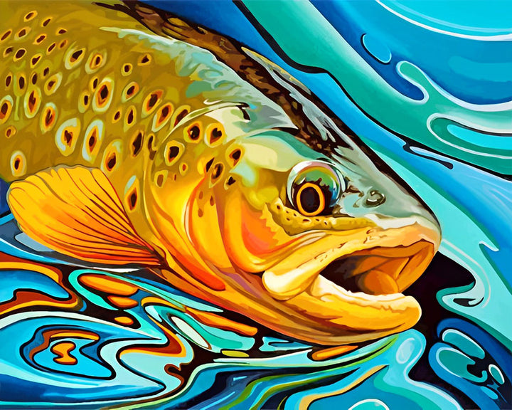 Gouden Vis Diamond Painting