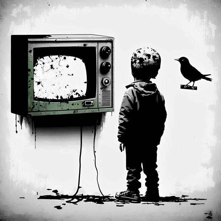 Graffiti Jongen en TV Diamond Painting