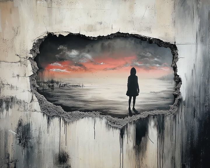 Graffiti Landschap in de Muur Opening Diamond Painting