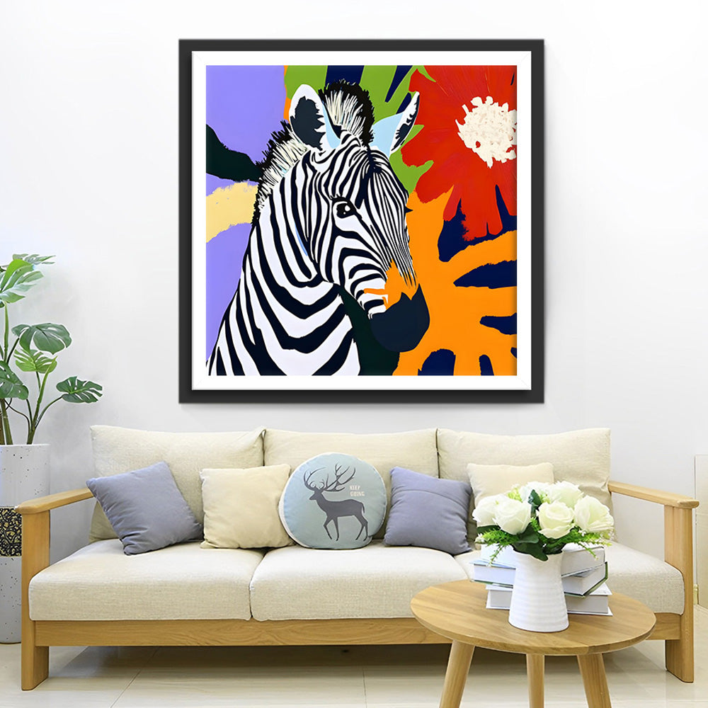 Graffiti Zebra Diamond Painting