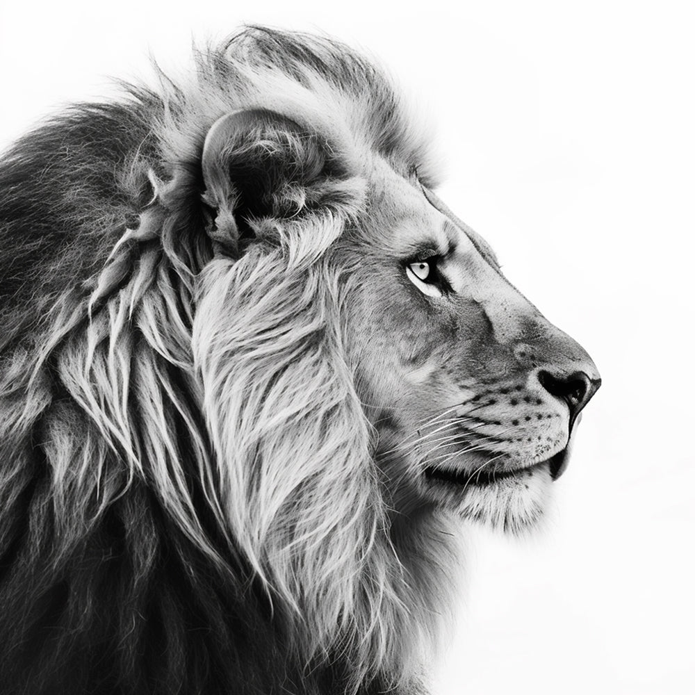 Grijze Leeuw Diamond Painting