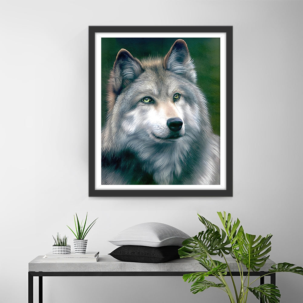Grijze Wolf Diamond Painting