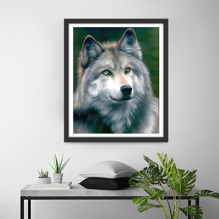 Grijze Wolf Diamond Painting