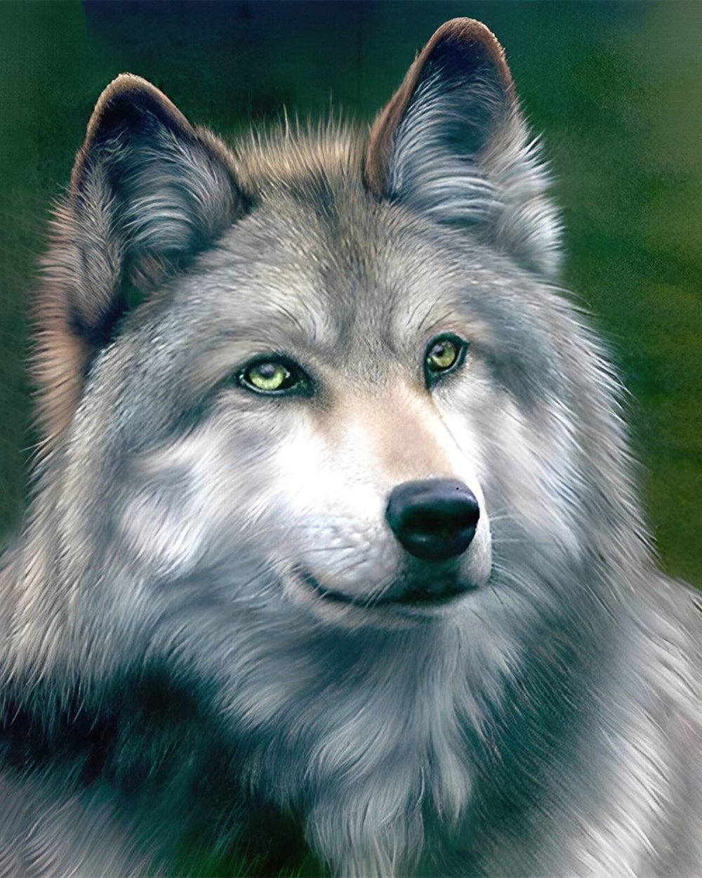Grijze Wolf Diamond Painting