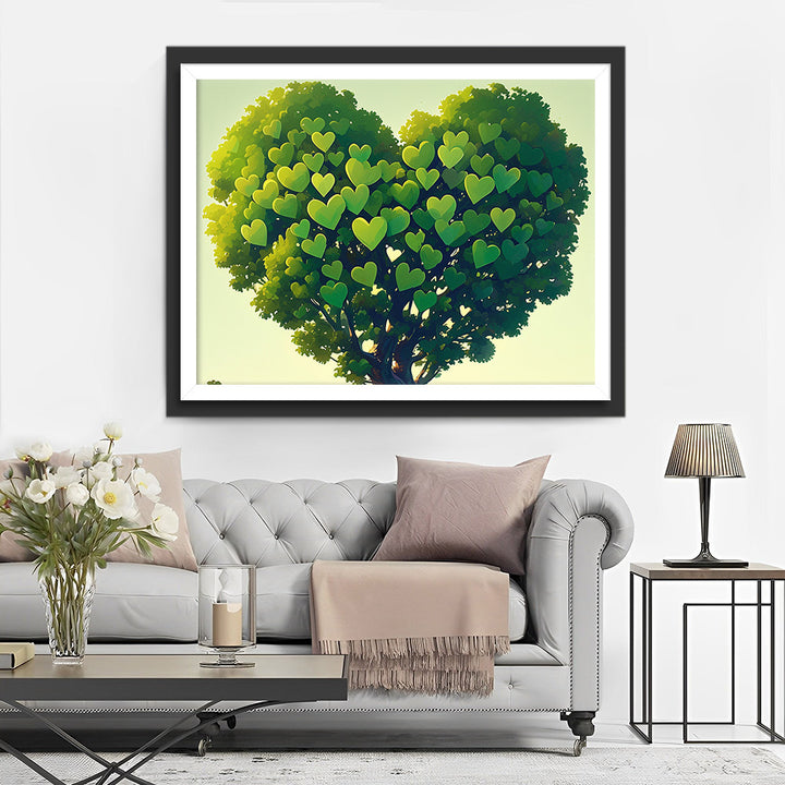 Groene Hart Boom Diamond Painting