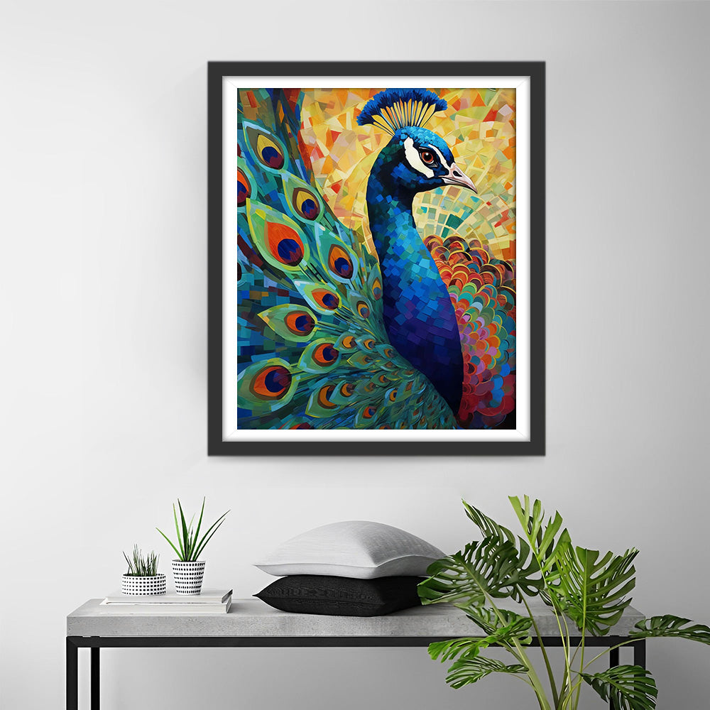 Groene Pauw Diamond Painting