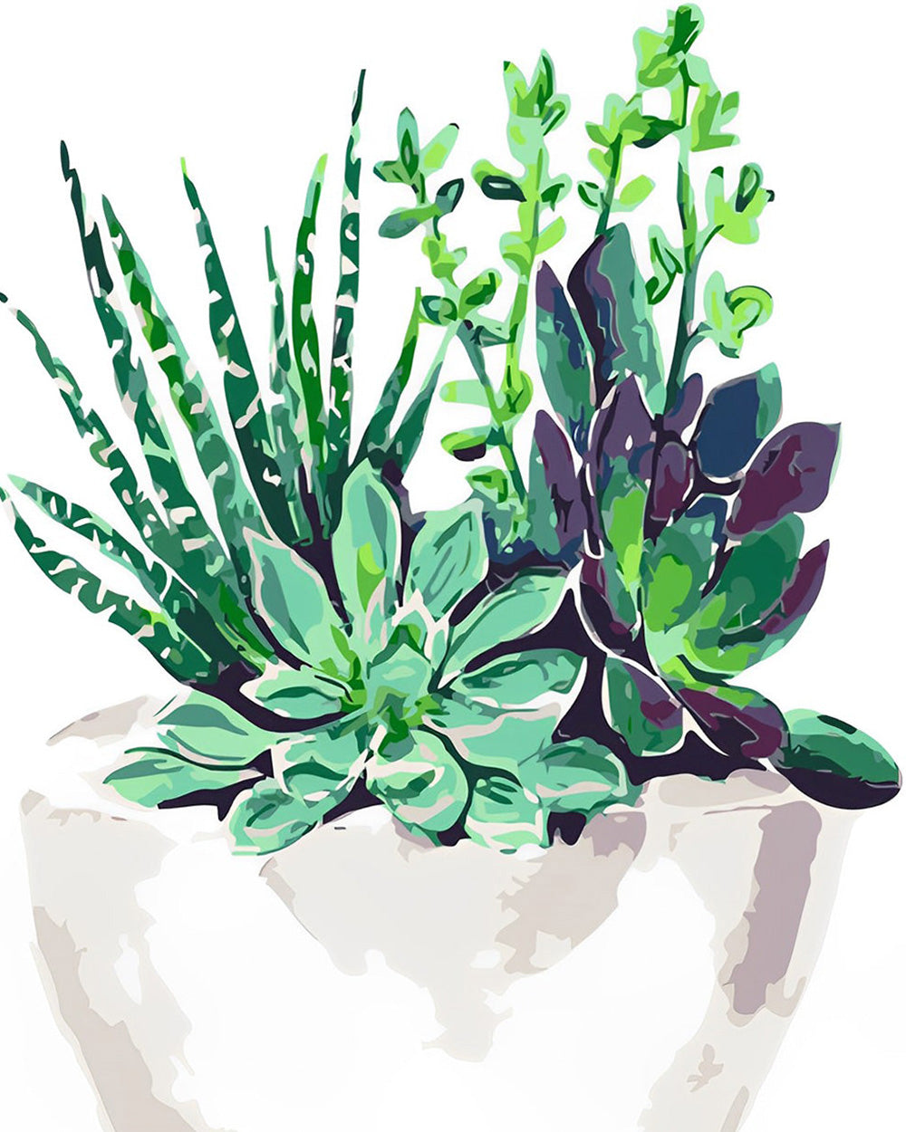 Groene Vetplant Diamond Painting