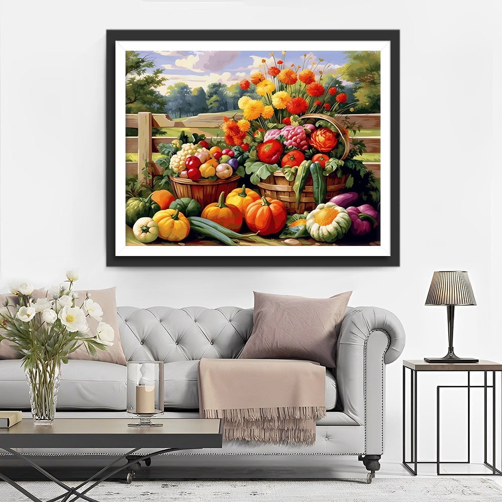 Groenten en Bloemen Diamond Painting