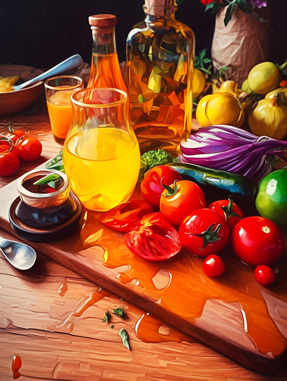 Groenten en Sap Diamond Painting