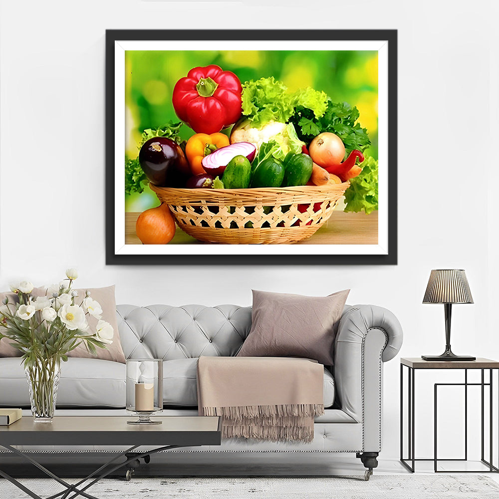 Groenten in Mand Diamond Painting