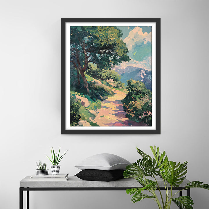 Grote Boom naast Zandpad Diamond Painting