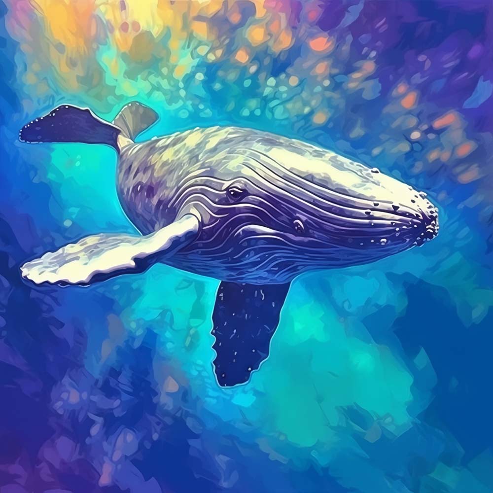 Grote Walvis in de Zee Diamond Painting