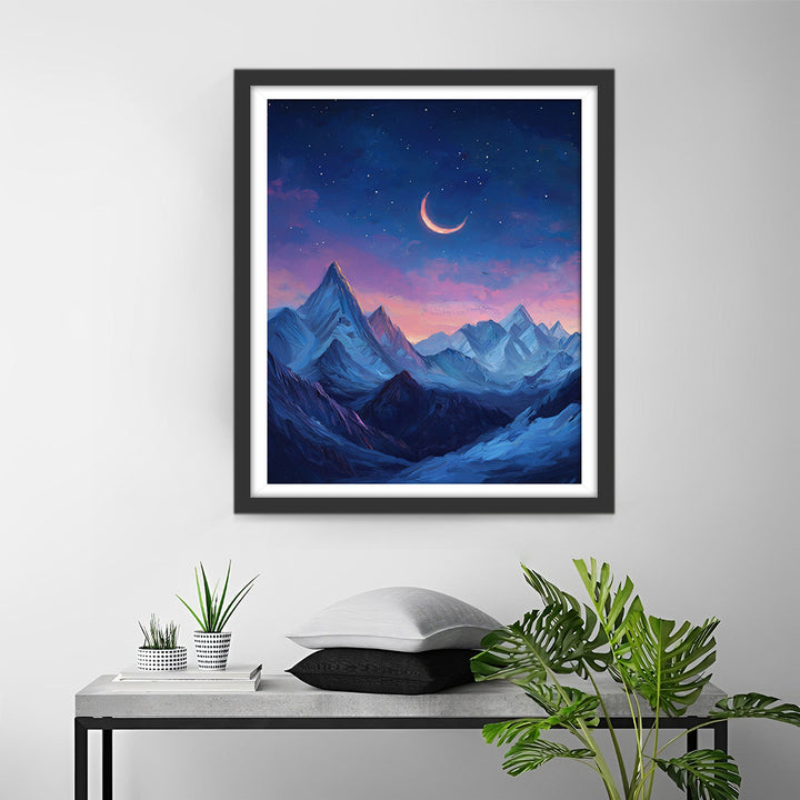 Halve Maan op de Bergen Diamond Painting
