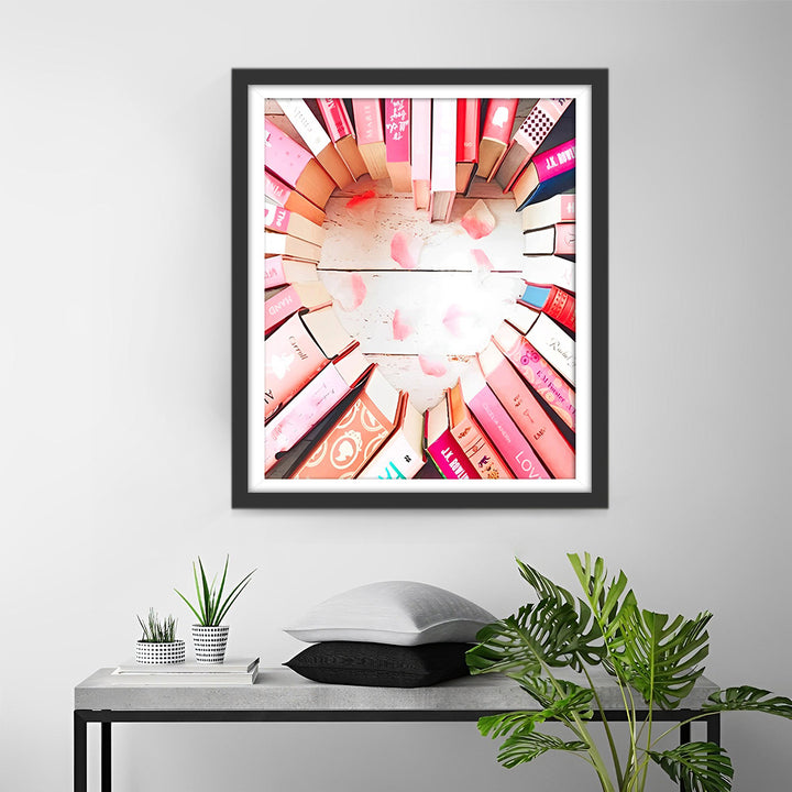 Hartvormige Boeken Diamond Painting