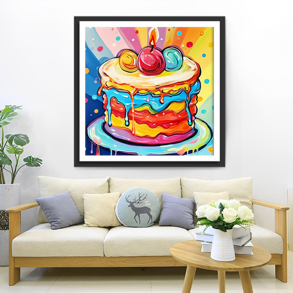Heerlijke Verjaardagstaart Diamond Painting
