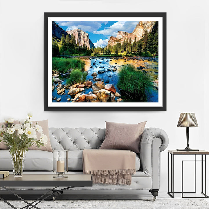 Helder Meer in de Bergen Diamond Painting