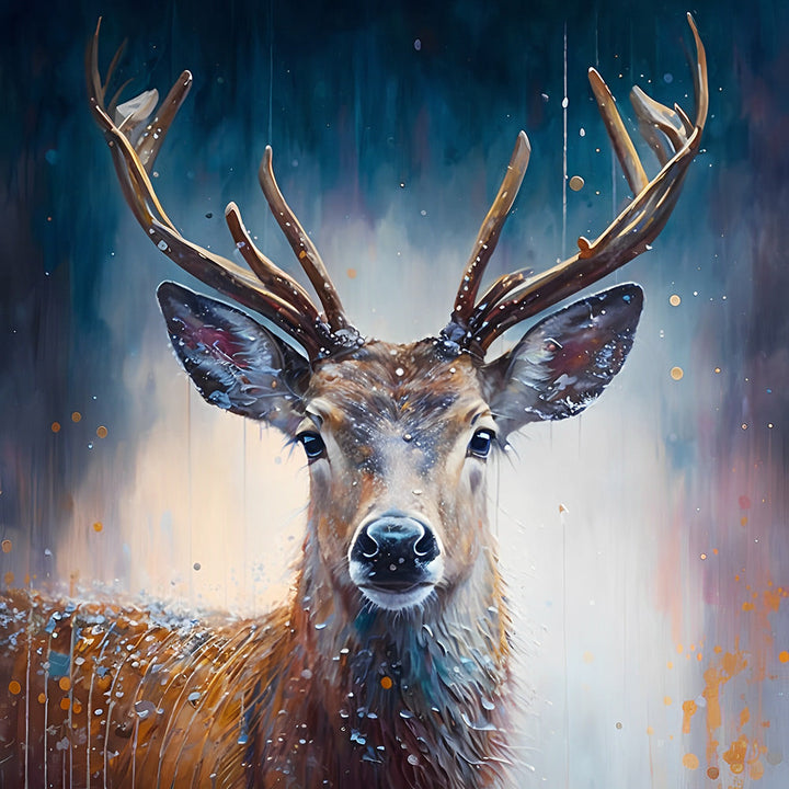 Hert in de Ochtendmist Diamond Painting