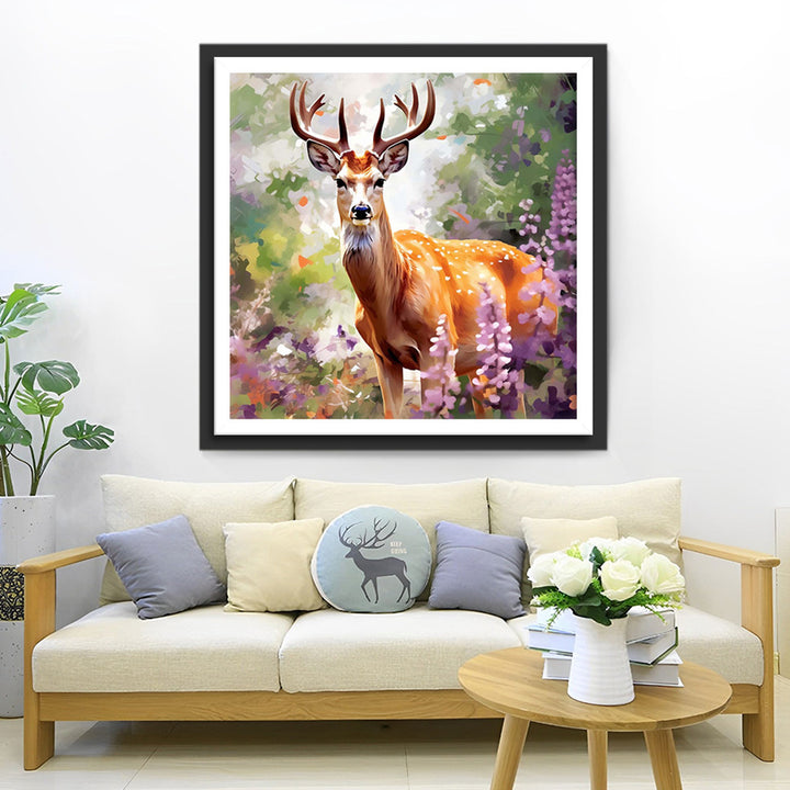 Hert in de Tuin Diamond Painting
